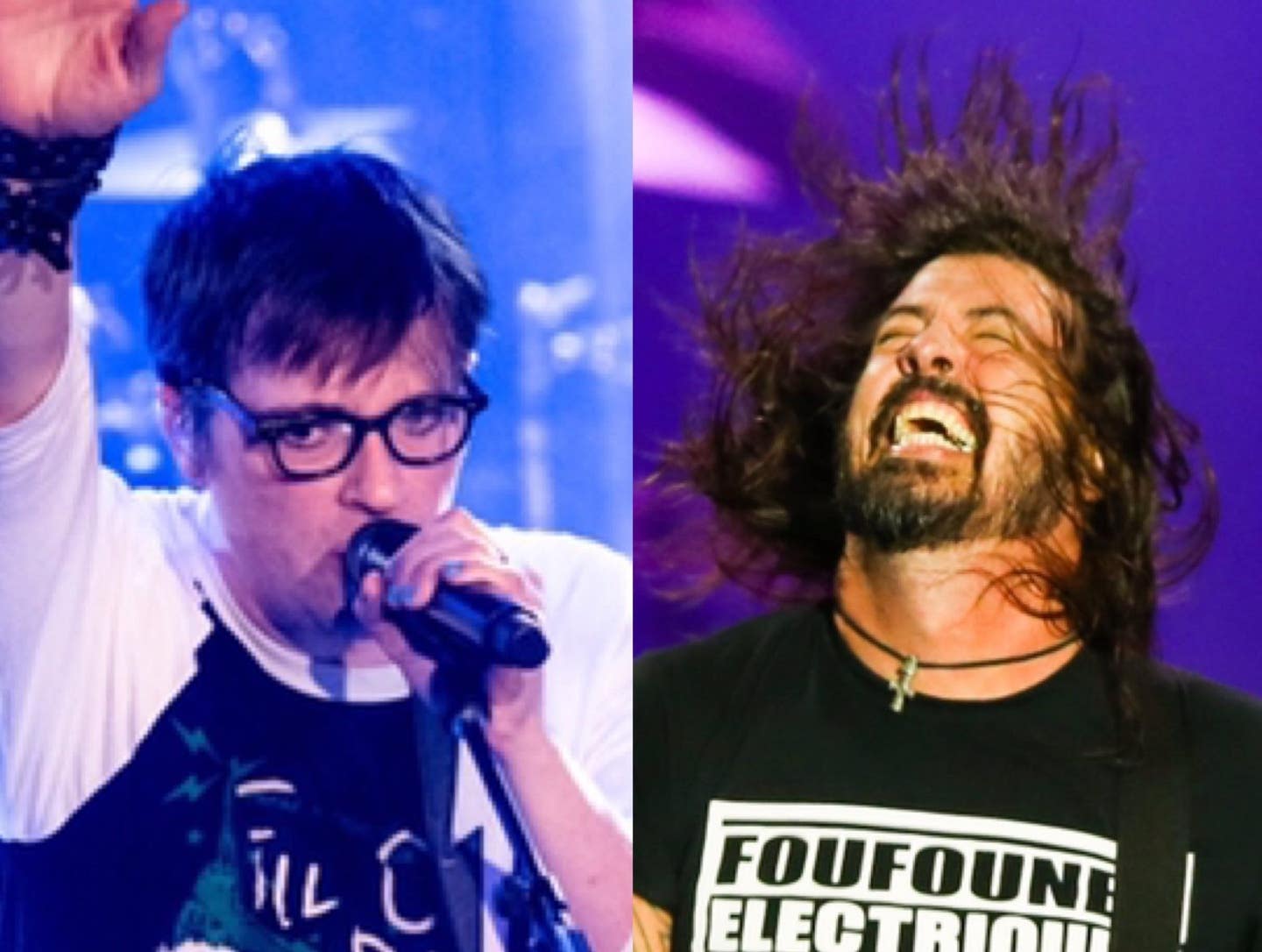 Rivers Cuomo and Dave Grohl