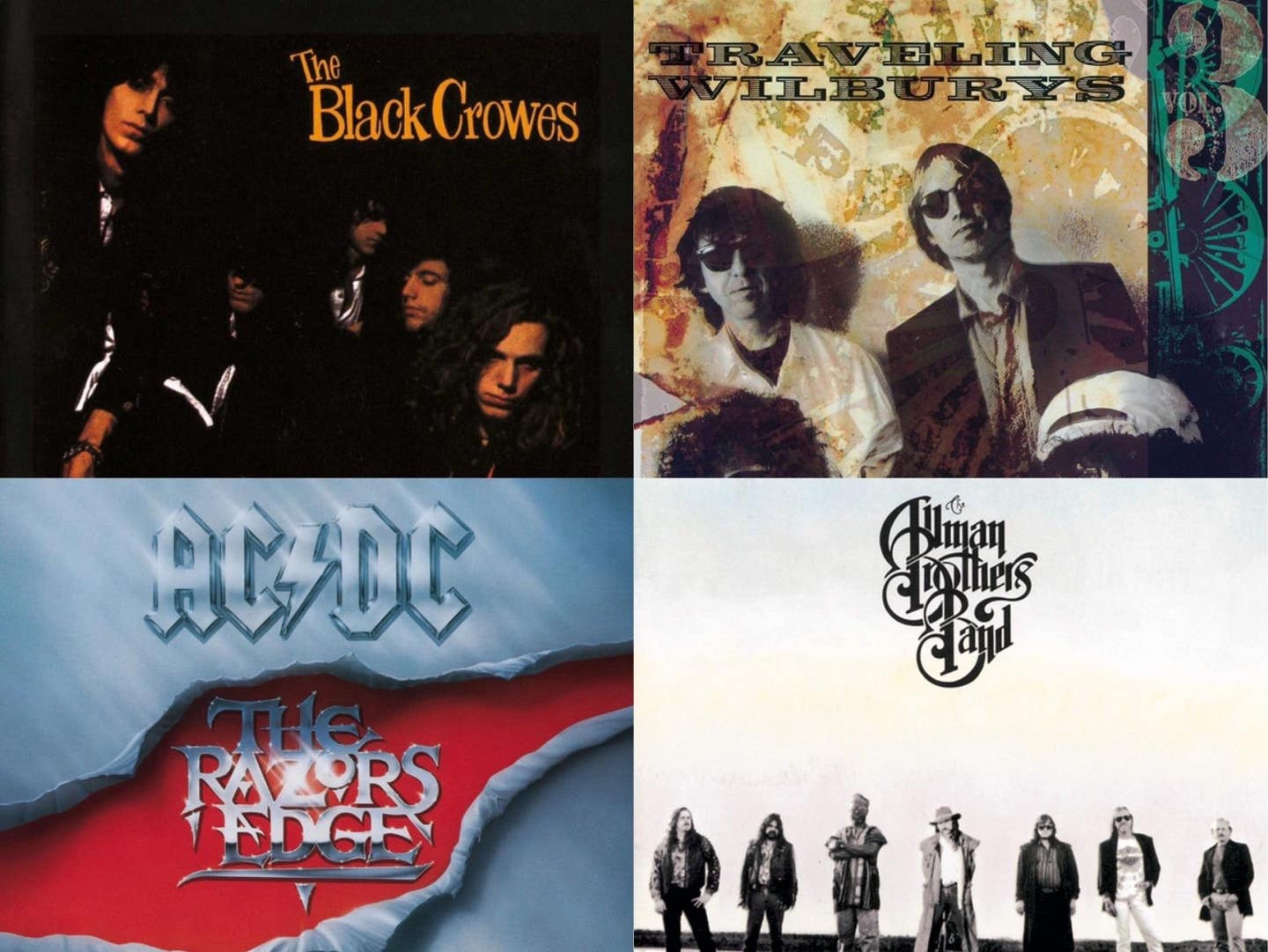 Black Crowes, Traveling Wilburys, AC/DC, Allman Brothers Band