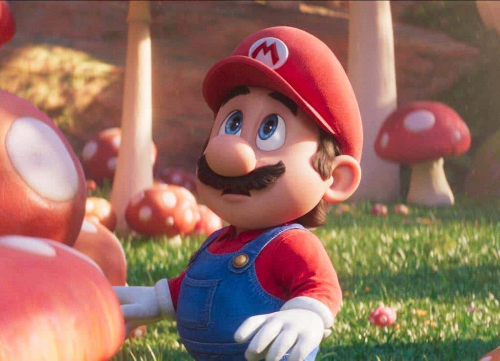 Mario (voiced by Chris Pratt) in The Super Mario Bros. Movie, from Nintendo and Illumination.