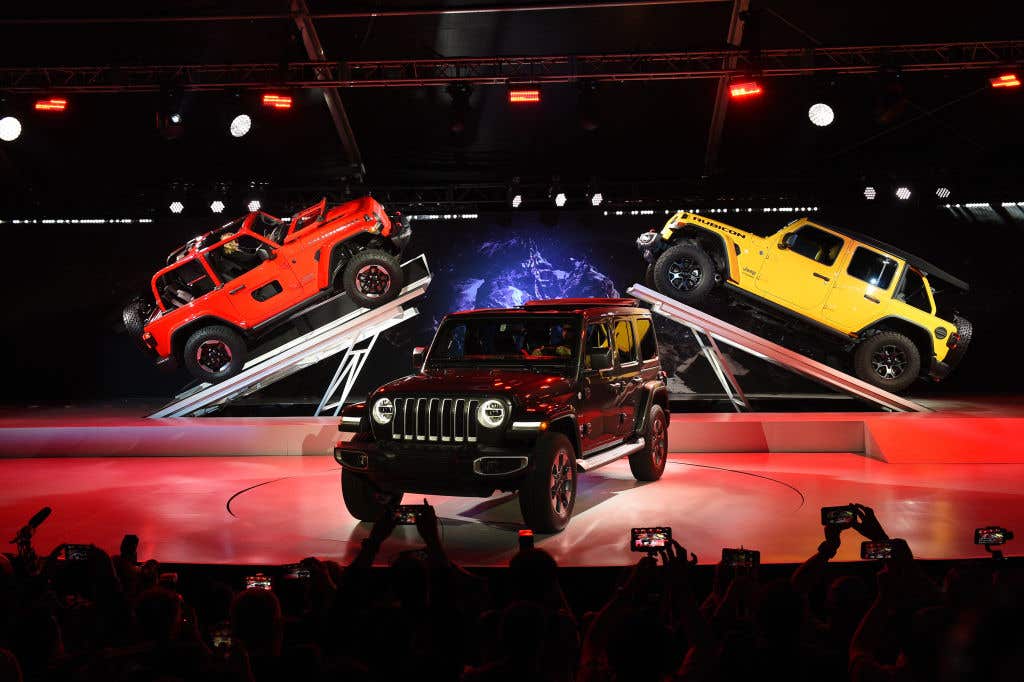 Jeep Wrangler is introduced during the auto trade show AutoMobility LA at the Los Angeles