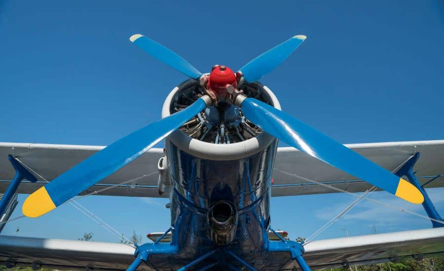 close up of blue propellors on a small aircraft and Florida International Airshow is canceled