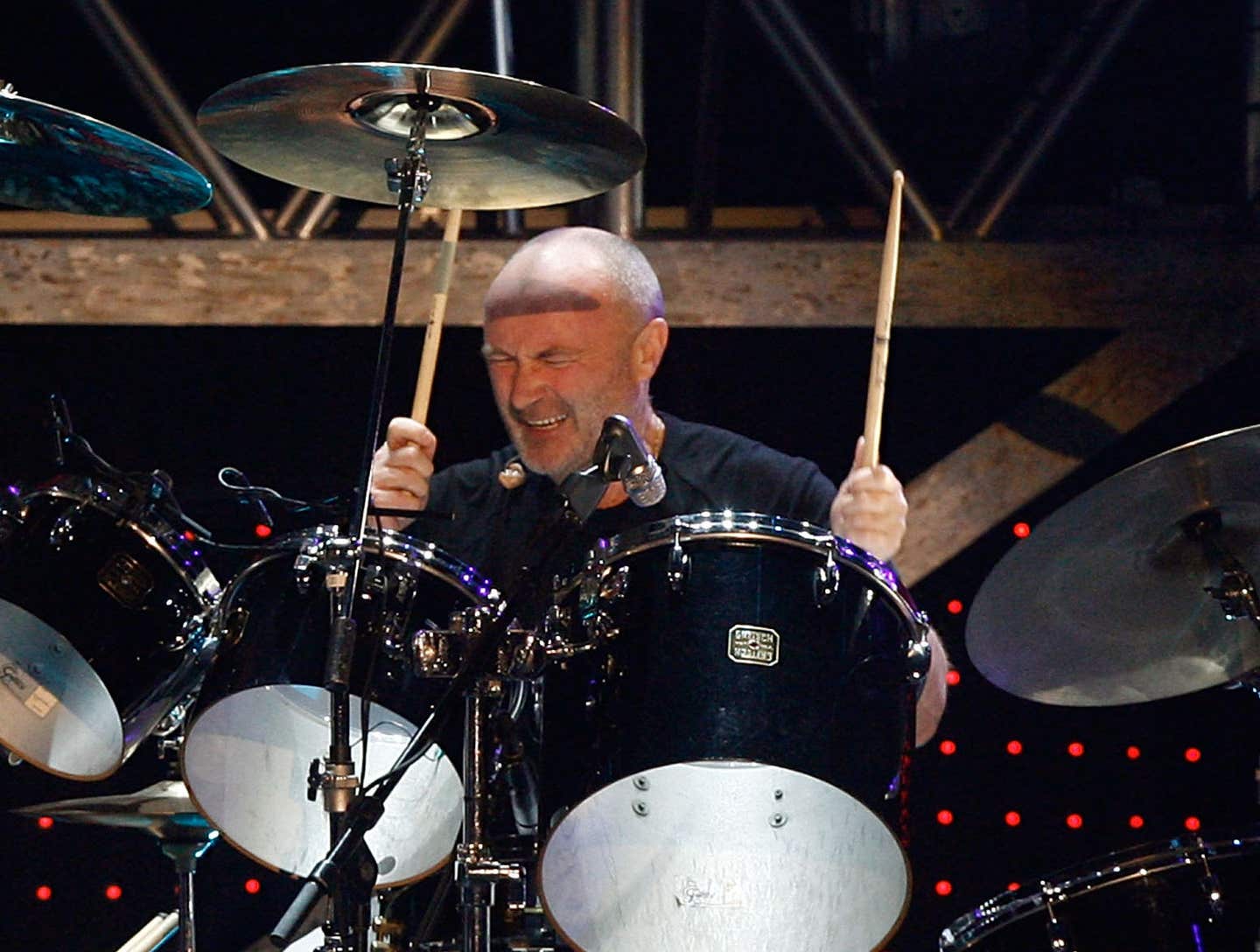 Phil Collins from the band Genesis performs onstage during the 2nd annual VH1 Rock Honors held at the Mandalay Bay Events Center on May 12, 2007 in Las Vegas, Nevada.