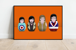 the who russian doll wall art