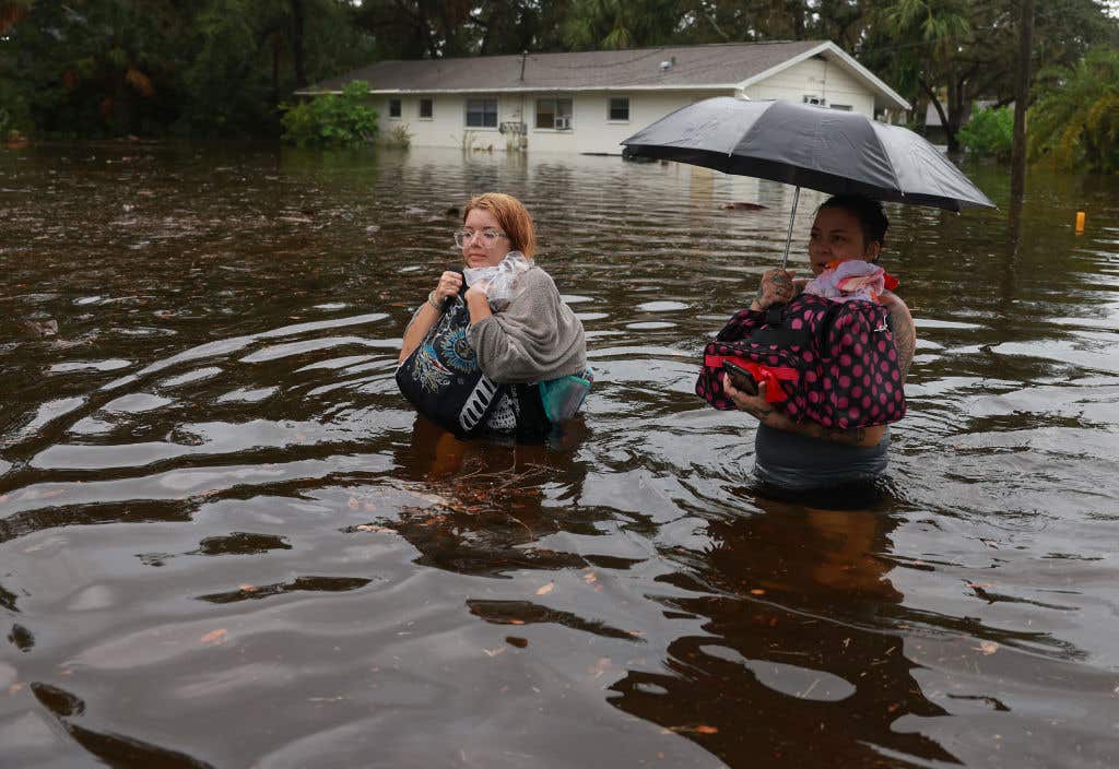 Flooding from Hurricane Idalia in Cedar Key, Florida