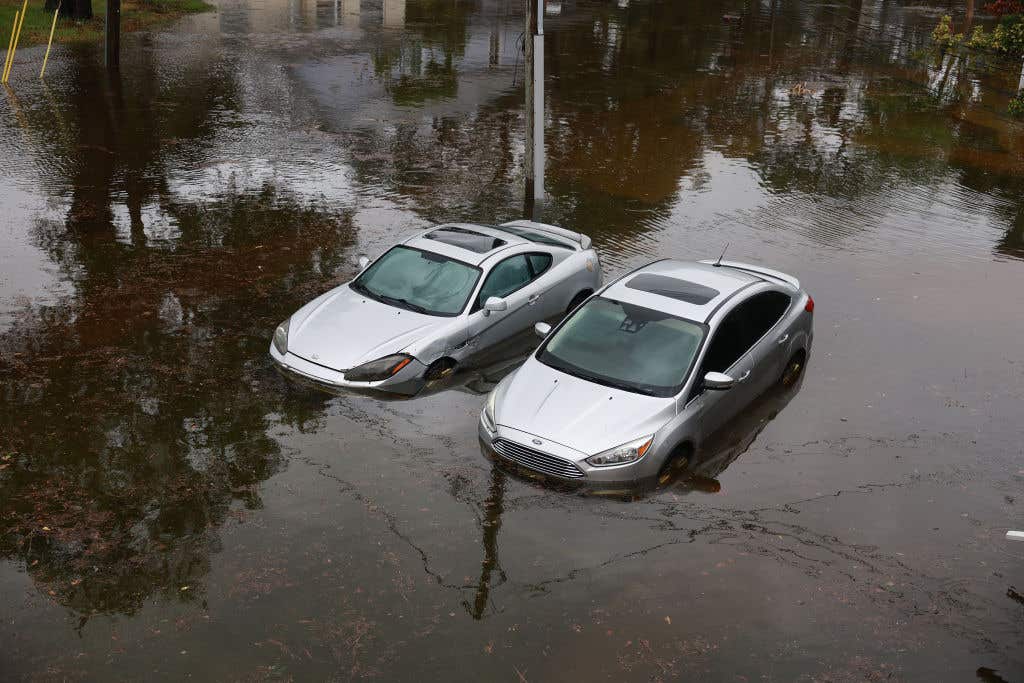 Flooding from Hurricane Idalia in Cedar Key, Florida