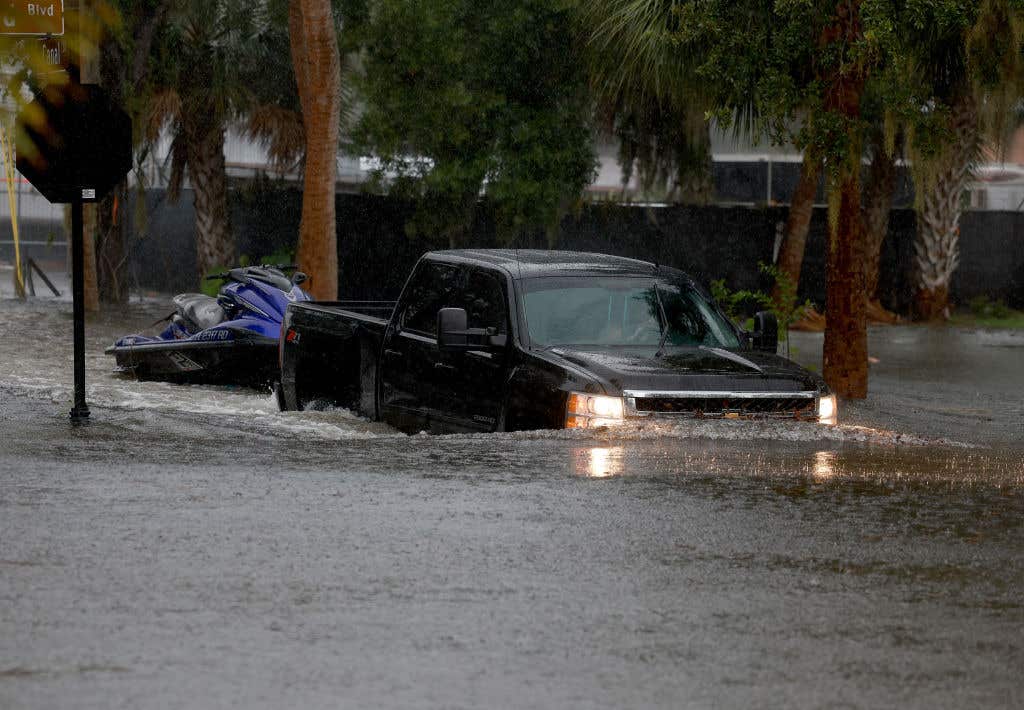 Flooding from Hurricane Idalia in Cedar Key, Florida