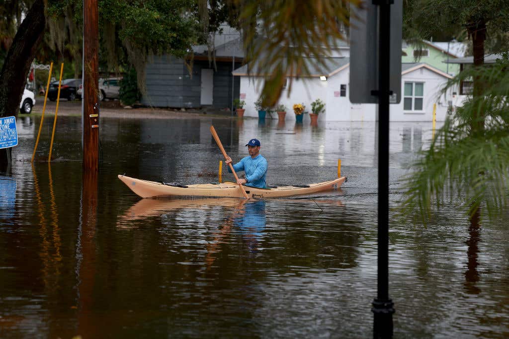 Flooding from Hurricane Idalia in Cedar Key, Florida