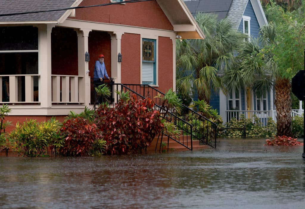 Flooding from Hurricane Idalia in Cedar Key, Florida