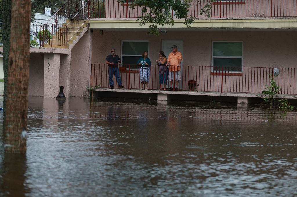 Flooding from Hurricane Idalia in Cedar Key, Florida