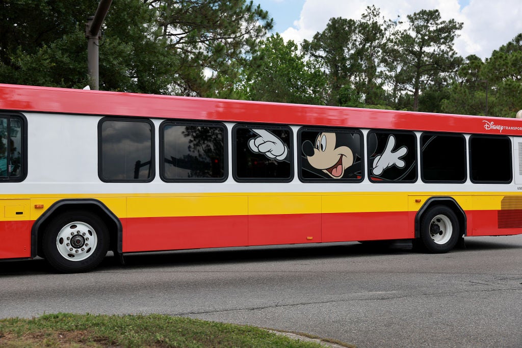 Disney World Employee driving a bus