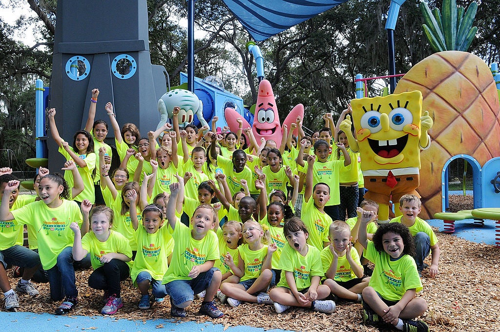 SpongeBob Playground Opening Celebration at Enterprise Elementary School in Deltona, Florida. One of the lease expensive cities in Florida to raise a family