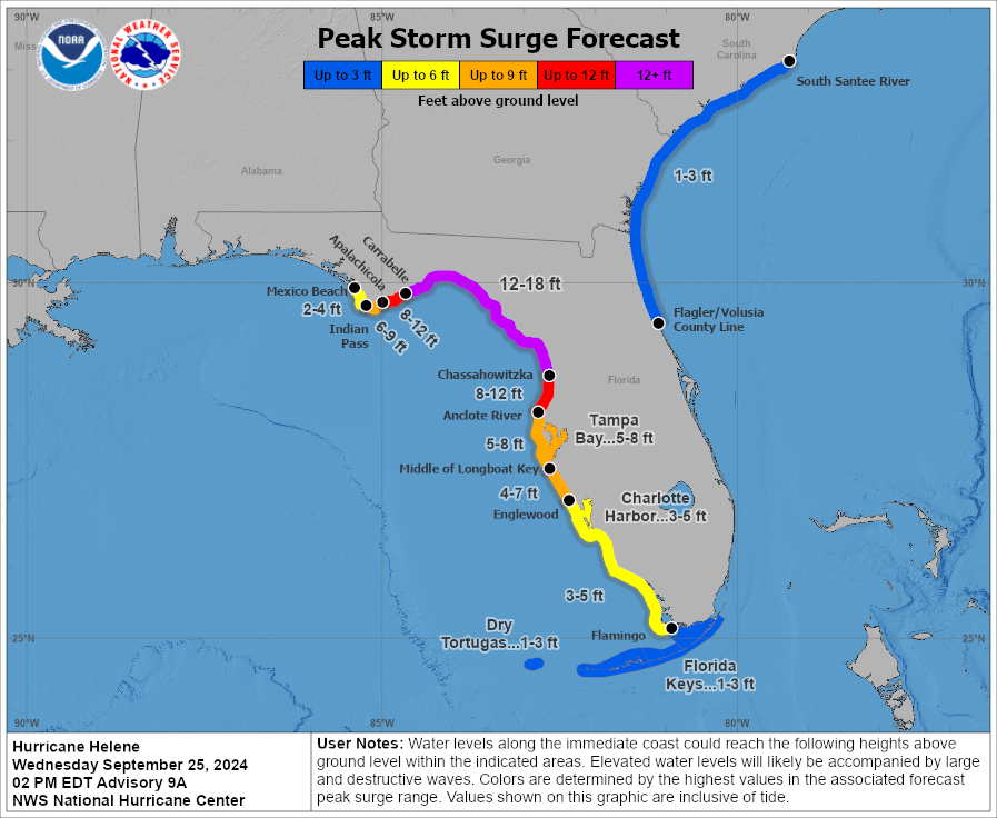 peak surge map