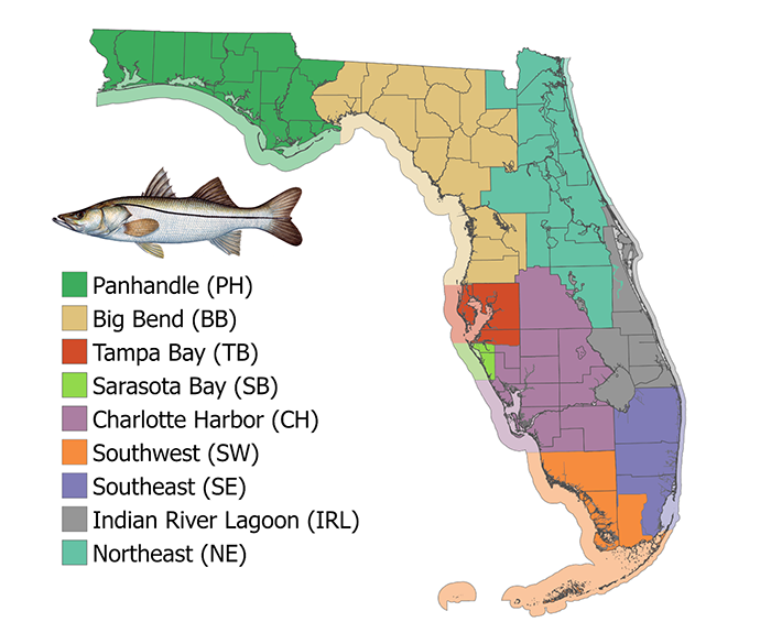 snook regions map