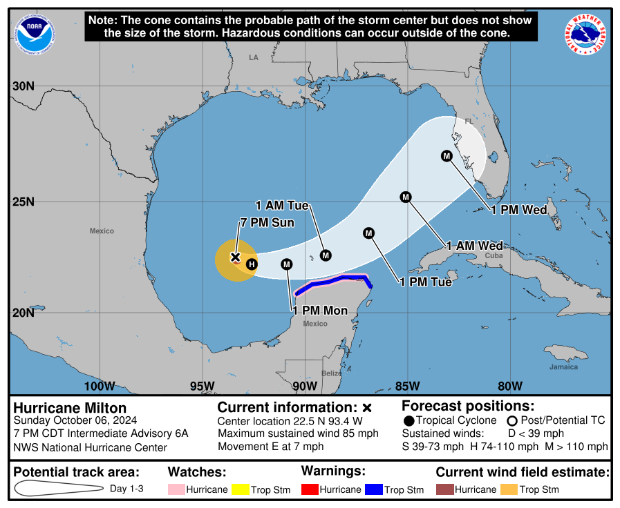 Hurricane Milton 10 6 8pm